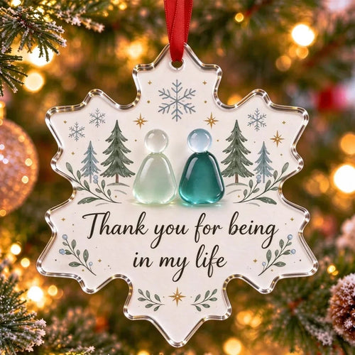 💗 Handcrafted Sea Glass Snowflake Ornament | A Heartfelt Gift for Someone Special