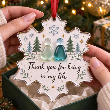 💗 Handcrafted Sea Glass Snowflake Ornament | A Heartfelt Gift for Someone Special