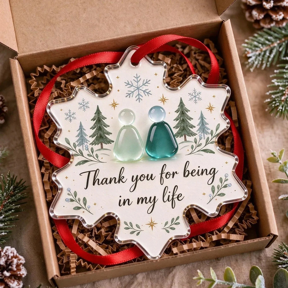 💗 Handcrafted Sea Glass Snowflake Ornament | A Heartfelt Gift for Someone Special