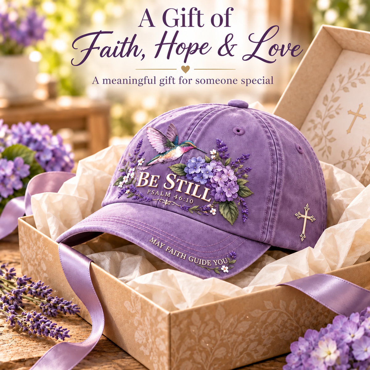 ✝️ Faith & Nature Scripture Baseball Cap | Floral Embroidery & Everyday Comfort 🧢