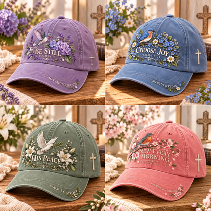 ✝️ Faith & Nature Scripture Baseball Cap | Floral Embroidery & Everyday Comfort 🧢