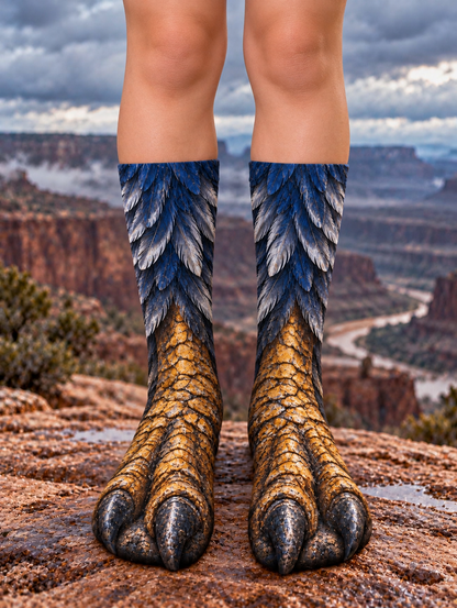 3D Wild Feet Christmas Creature Illusion Socks – Funny Costume Gift for Kids & Adults