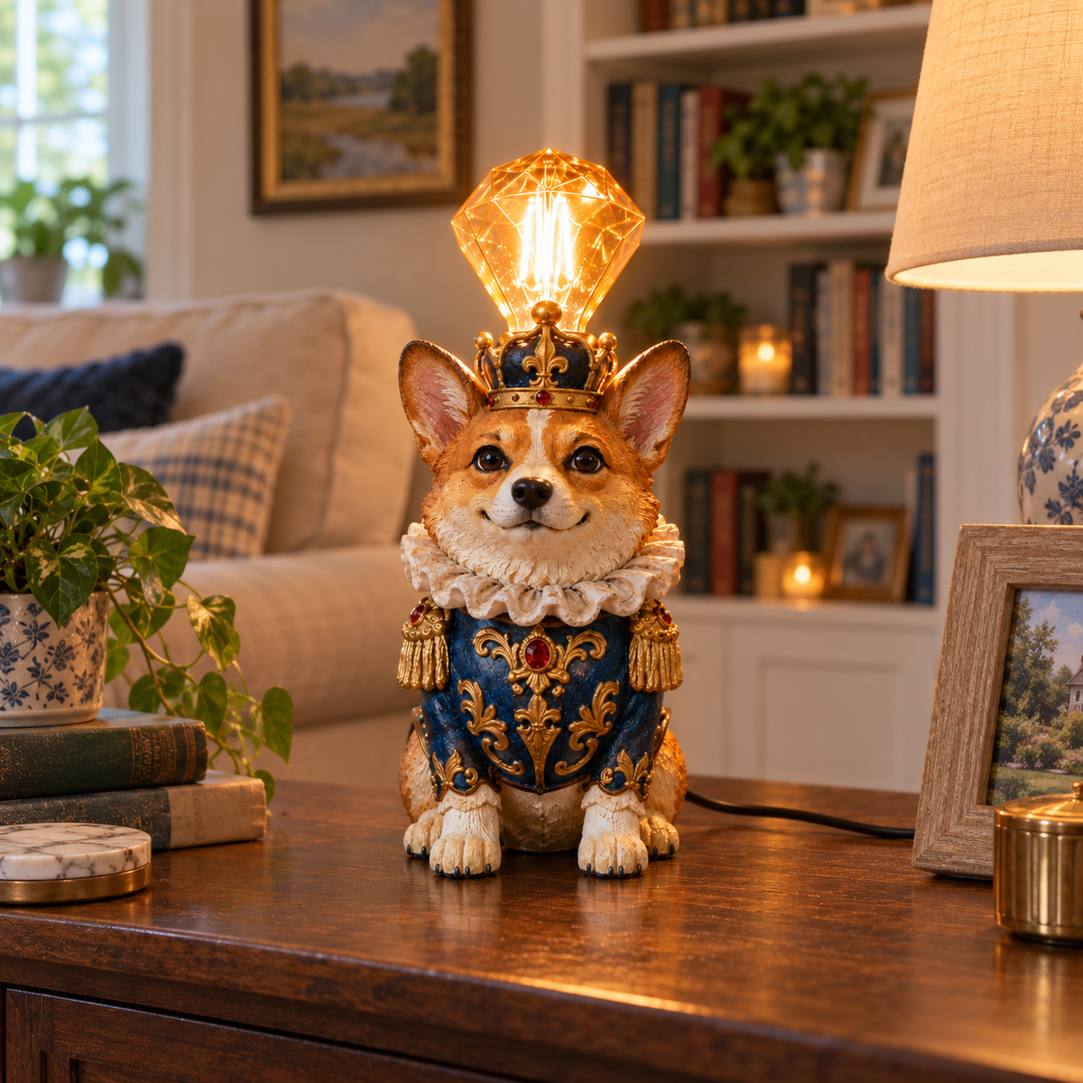 Crowned Companions Royal Animal Resin Accent Lamp