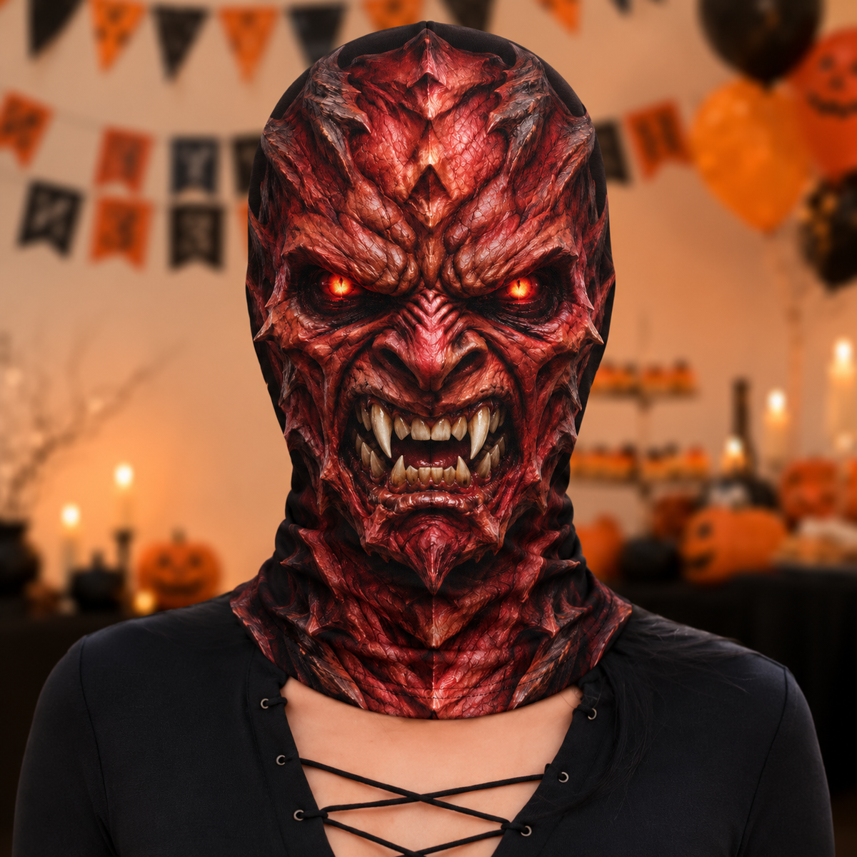 🎃Faux 3D Halloween Balaclava-👻3D Effect, Soft & Breathable