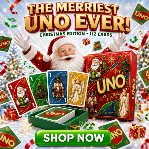 -🃏UNO Christmas Edition🎄 Holiday Family Card Game with 112 Festive Cards
