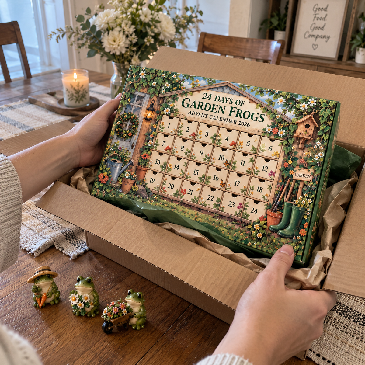 🐸Garden Frog Advent Calendar – 24 Unique Little Frog Friends & Garden Surprises for Every December Day