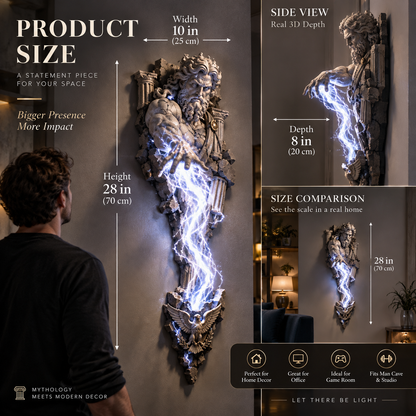 ⏰Limited Stock 50% OFF -  ⚡🌊 Mythological Sculpture Wall Lamp Collection 🏛️✨