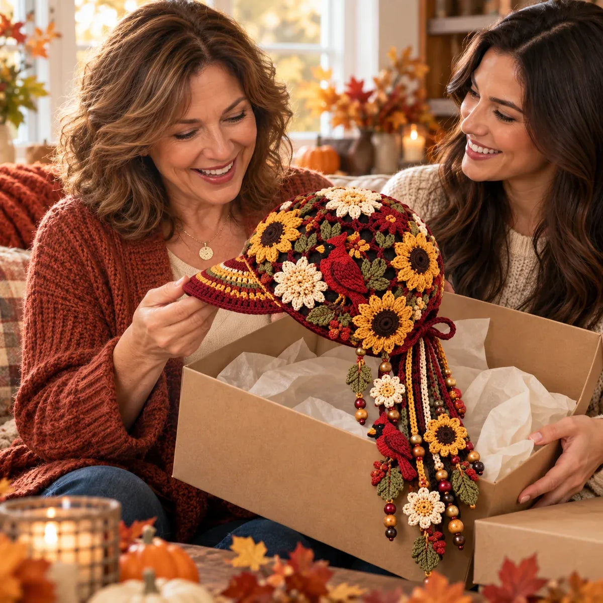 🔥Last Day 49% OFF 🍂 Women’s Handcrafted Crochet Autumn Bloom Cap | 6 Designs