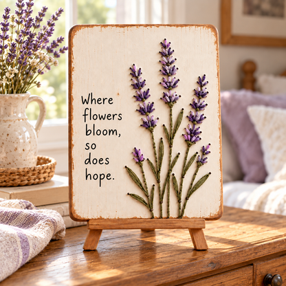🌻✨Bloom & Create DIY Floral Yarn Art Plaque Kit - A Handmade Keepsake from the Heart❤️