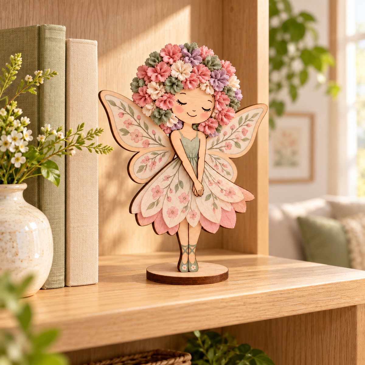 Finished Flower Fairy displayed on shelf