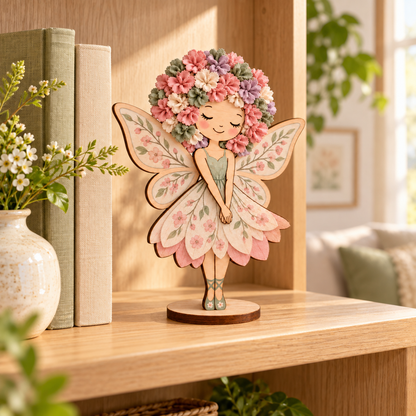 🧚✨DIY Flower Fairy Wooden Craft Kit – Create Your Own Fabric Flower Fairy