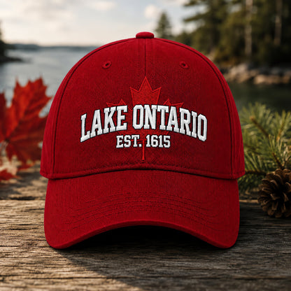 🍁Lake Ontario Forever – Heritage Embroidered Cap(❤Ultra-Breathable & Lightweight Comfort & Unisex Fit)