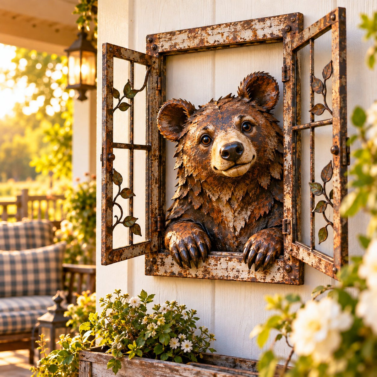 🪟Rustic Woodland Animal Window Wall Art🌿