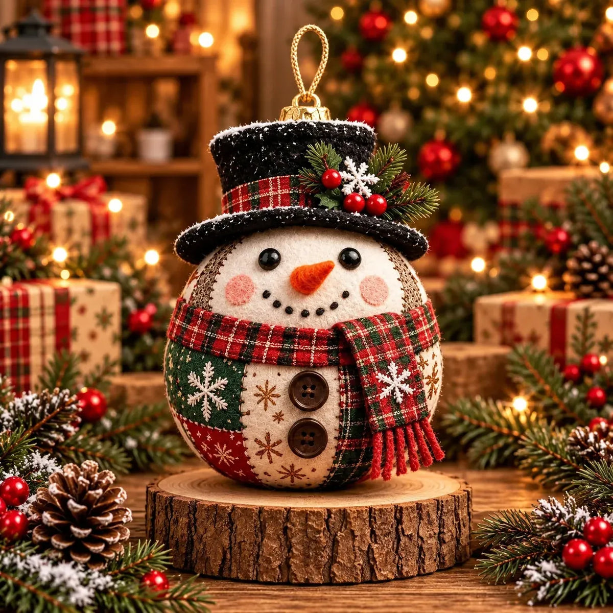 🧘Relaxing & Beginner-Friendly- 🎄Cozy Patchwork Christmas Ornament Collection✨Relaxing DIY Craft to Create Stunning Christmas Artwork