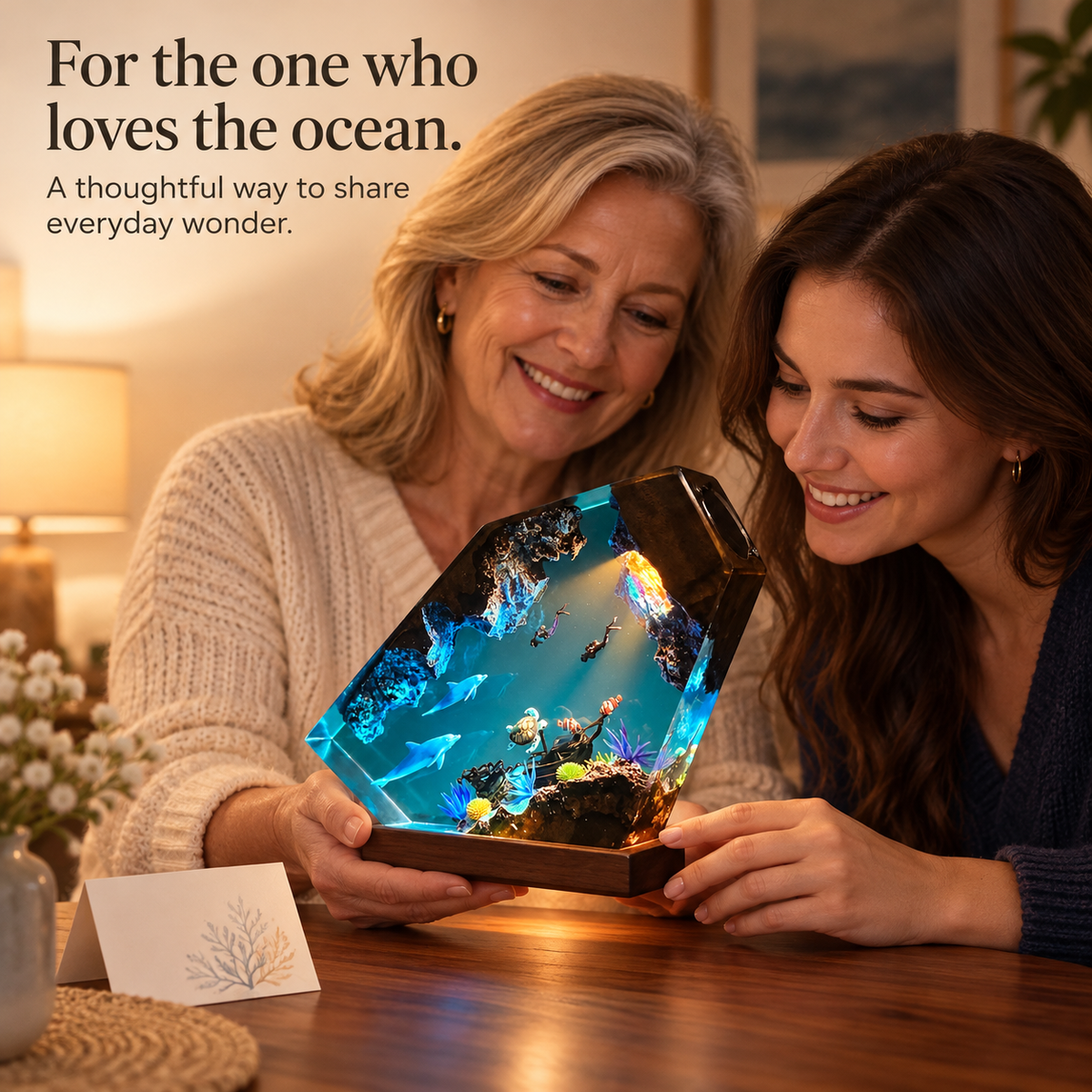 Worlds Within – Ocean & Galaxy Night Light (Ryan Handmade®) - Only 11 Left