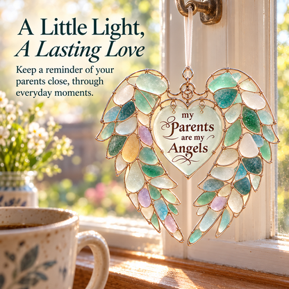 🤍 Heartfelt Wings – Sea Glass Angel Keepsake ✨