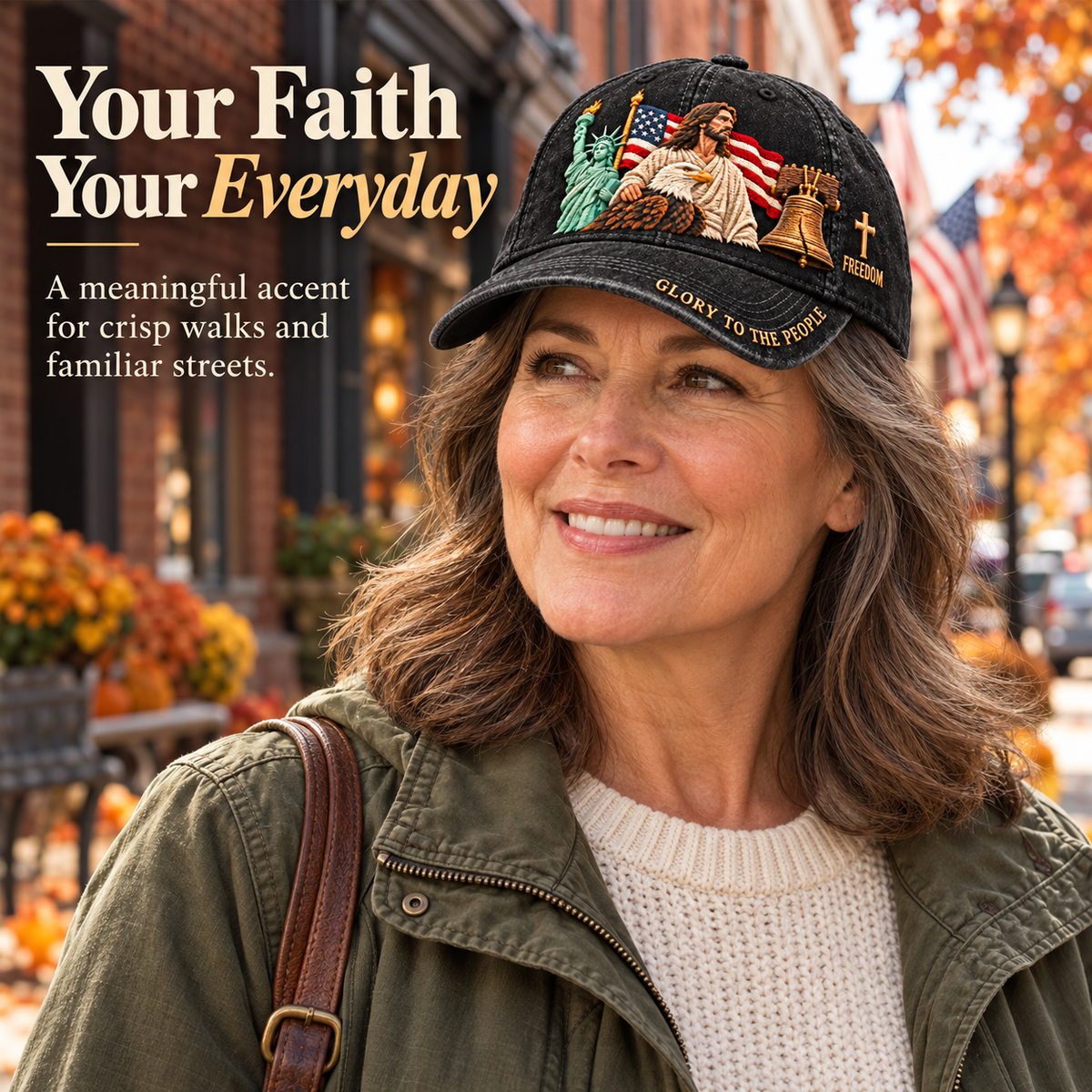 ✝️ Faith & Freedom – American Heritage Embroidered Cap 🧢