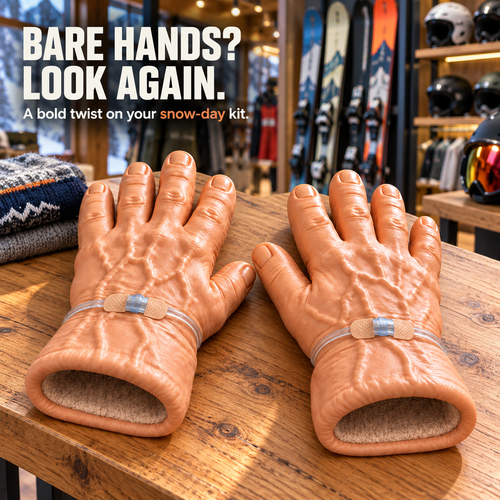 😂🖐️ Big Hand Energy – Warm & Cozy Realistic Hand Ski Gloves ❄️⛷️