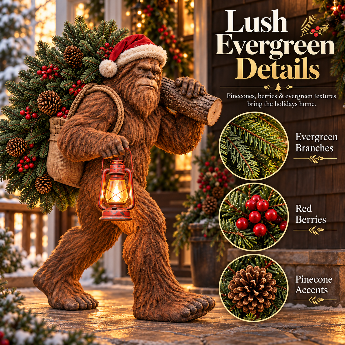 🔥2026 Hot Sale - Bigfoot Lighted Christmas Woodland Decor
