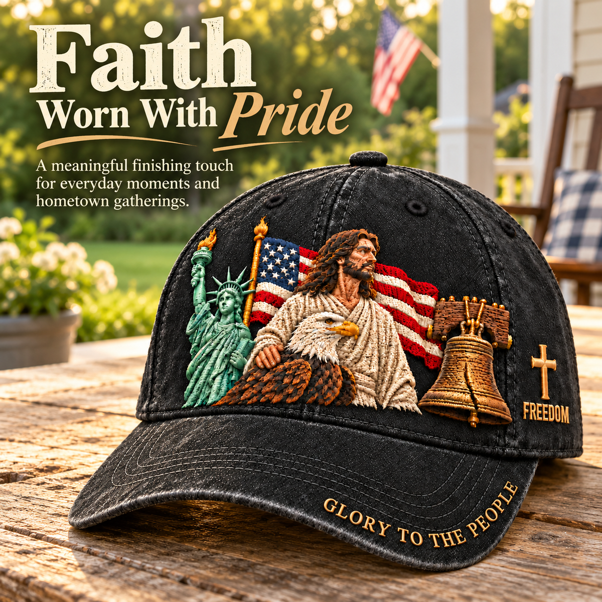 Faith & Freedom American Heritage Embroidered Cap