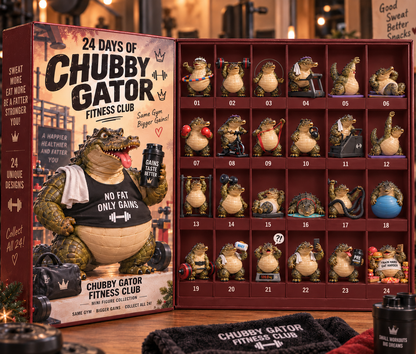 🔥😂24 Days of Chubby Gators™ – Funny Fitness Gator Advent Calendar
