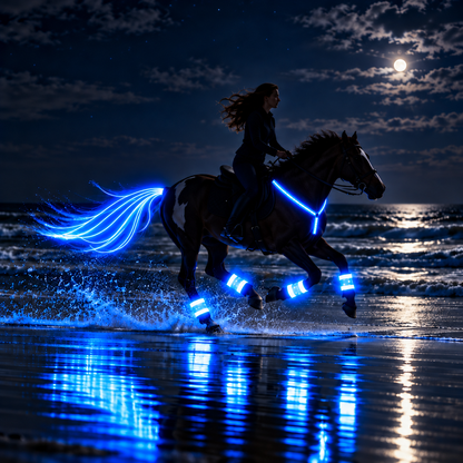 🐎Full Glow LED Horse Visibility Kit-✨Don’t Let the Dark Hide Your Horse