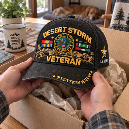 🏆Last Day Promo: 45% OFF! 🏜️Desert Storm Veteran Tribute Cap （1991–2026 -35TH ANNIVERSARY）