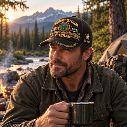 🏆Last Day Promo: 45% OFF! 🏜️Desert Storm Veteran Tribute Cap （1991–2026 -35TH ANNIVERSARY）