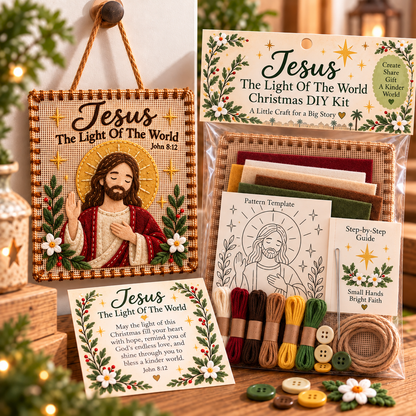 🧘Relaxing & Beginner-Friendly-✝️ Christmas Faith Fabric Weaving Kit