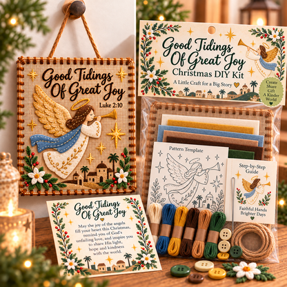 🧘Relaxing & Beginner-Friendly-✝️ Christmas Faith Fabric Weaving Kit