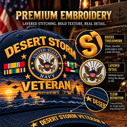 🏆Last Day Promo: 45% OFF! 🏜️Desert Storm Veteran Tribute Cap （1991–2026 -35TH ANNIVERSARY）