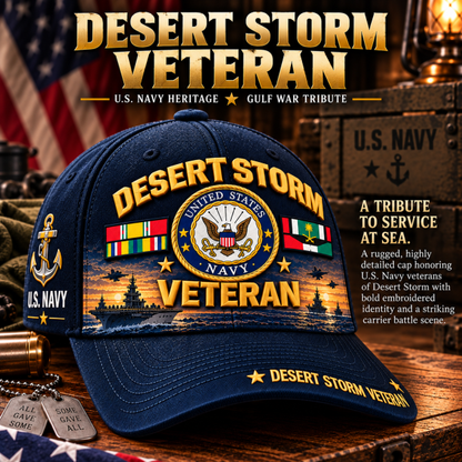 🏆Last Day Promo: 45% OFF! 🏜️Desert Storm Veteran Tribute Cap （1991–2026 -35TH ANNIVERSARY）