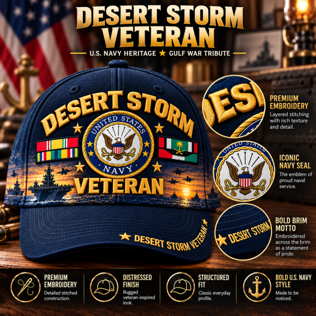 🏆Last Day Promo: 45% OFF! 🏜️Desert Storm Veteran Tribute Cap （1991–2026 -35TH ANNIVERSARY）