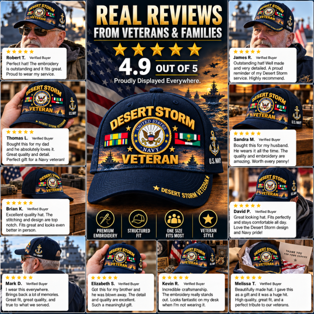 🏆Last Day Promo: 45% OFF! 🏜️Desert Storm Veteran Tribute Cap （1991–2026 -35TH ANNIVERSARY）