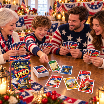 🇺🇸 America 250th Anniversary UNO Card Game — 1776–2026 Commemorative Edition