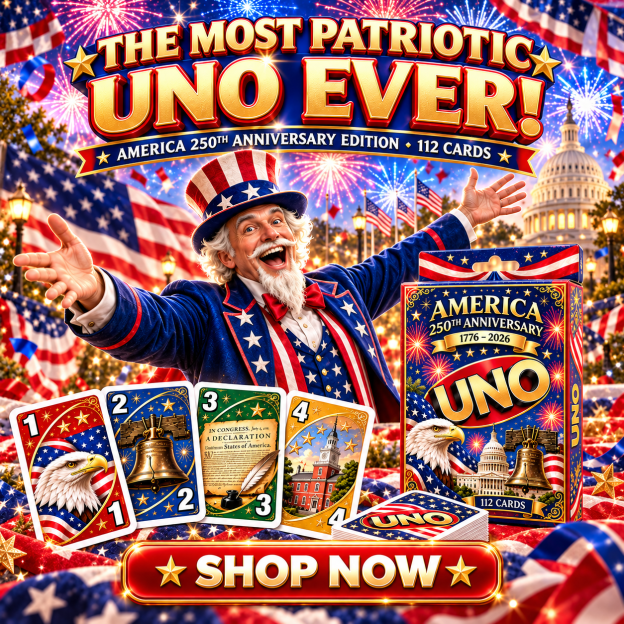 🇺🇸 America 250th Anniversary UNO Card Game — 1776–2026 Commemorative Edition