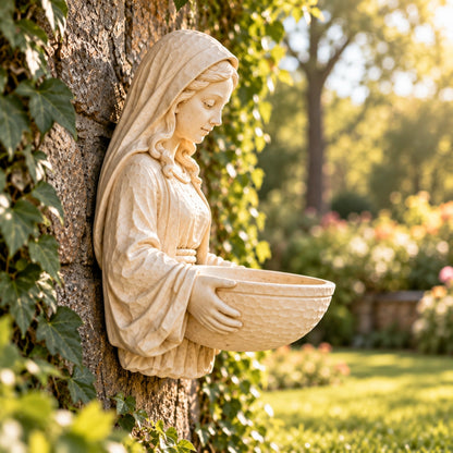 🕊️Grace in the Garden – Mary Wall-Mounted Bird Feeder