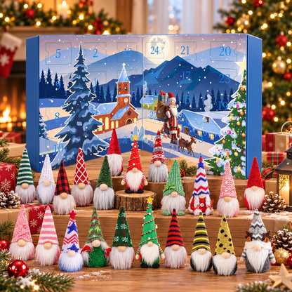 ✨Gnome Advent Calendar 2026- 24 Days Christmas Countdown with 24 Gnomes