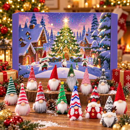 ✨Gnome Advent Calendar 2026- 24 Days Christmas Countdown with 24 Gnomes