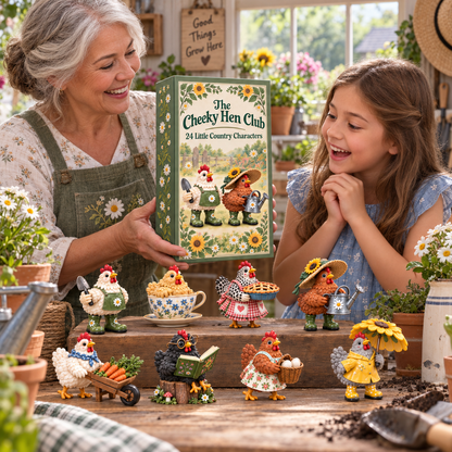 🐔 The Cheeky Hen Club Advent Calendar – 24 Miniature Hen Collectibles 🌼