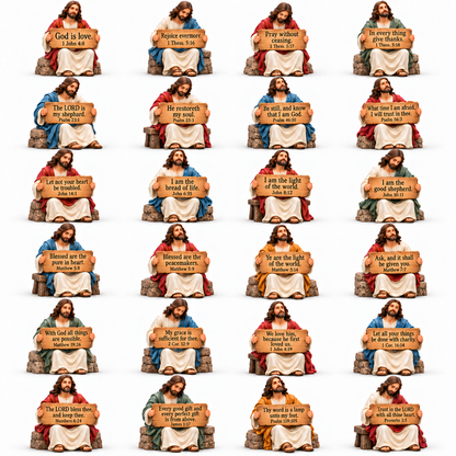 24 Days with Jesus – Christmas Advent Calendar with 24 Scripture Figurines