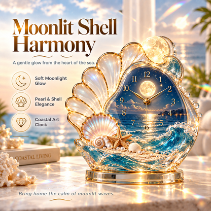 🌊 Coastal Glow Crystal Clock Collection | Sailboat, Shell & Lighthouse