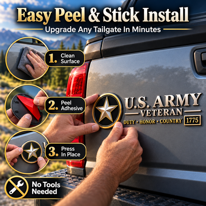 🎖️ 50% OFF Veteran Vehicle Emblem – Honor Their Service With Pride 🇺🇸