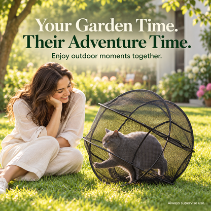 🐈New Portable 360° Cat Playpen – Their Safe Little Space Anywhere