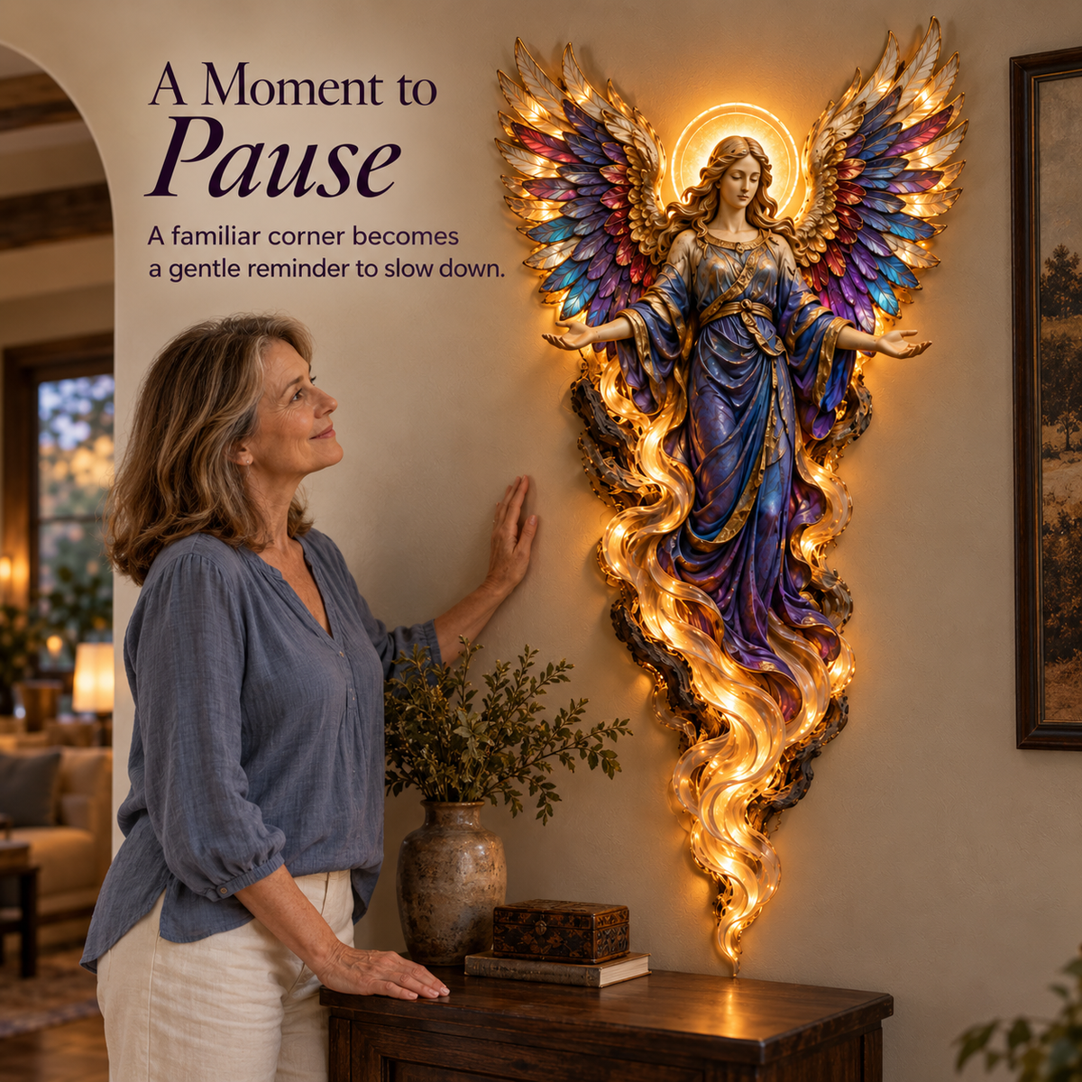 ✝️ Heavenly Radiance™ Lighted Angel Wall Sculpture ✨
