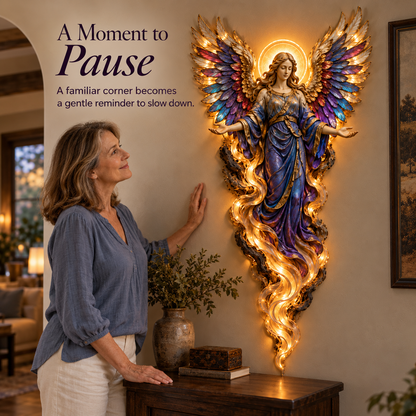 ✝️ Heavenly Radiance™ Lighted Angel Wall Sculpture ✨