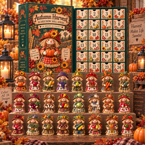 🔥🍂Autumn Harvest Little Friends Blind Box – 24 Mini Scarecrow Collectibles for Cozy Fall Days