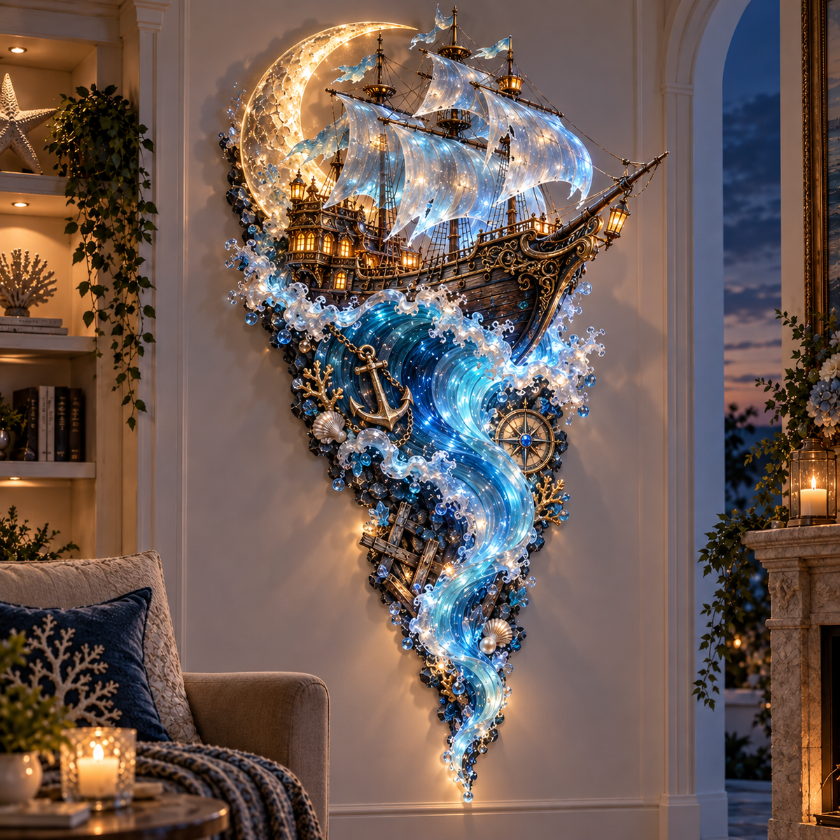 ✨Last Day 49% Off🔱👑Poseidon's Ocean Kingdom🌊Illuminated Ocean Wall Sculpture Collection