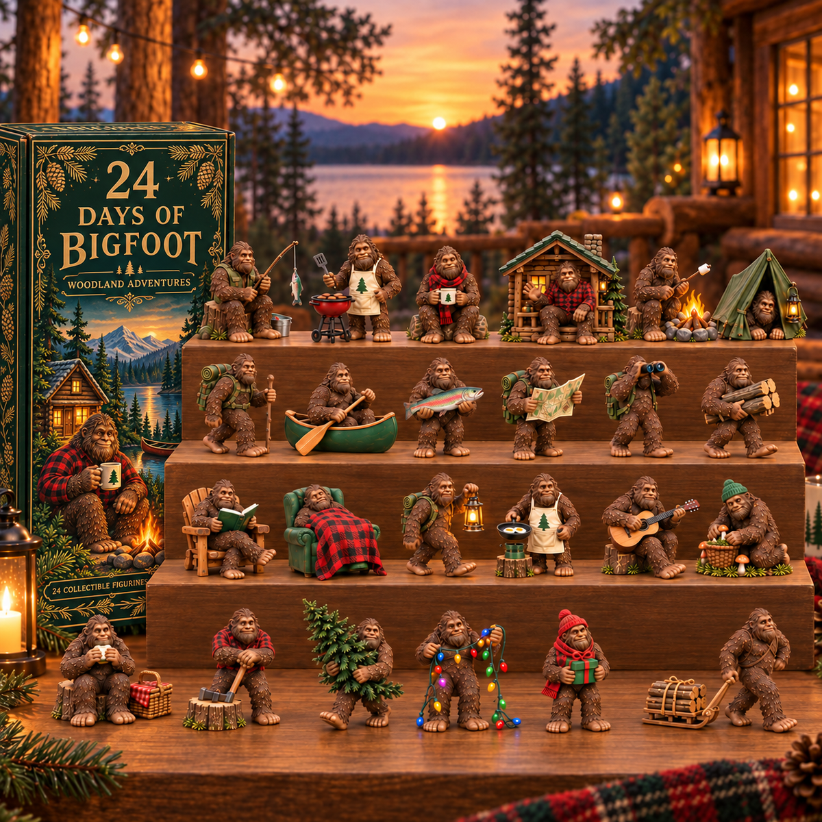 24 Days of Bigfoot – Woodland Adventures Advent Calendar with 24 Collectible Figurines