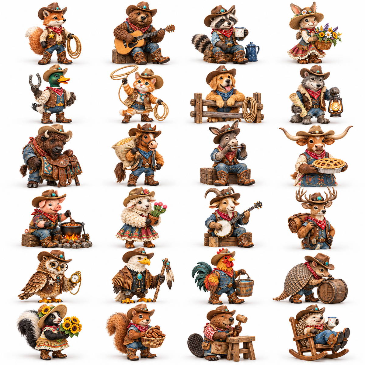 🤠 Cowboy Ranch – 24-Day Animal Cowboy Advent Calendar